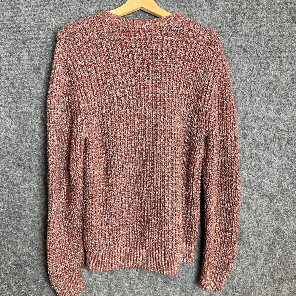 COS Red Marled Chunky Knit Cotton Wool Blend Crew Neck Sweater Small‎ 0801058 0 - Picture 2 of 8